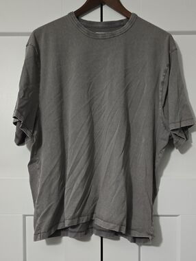 Abercrombie & Fitch Men's Shrunken Light Washed Gray Short Sleeve Tee
